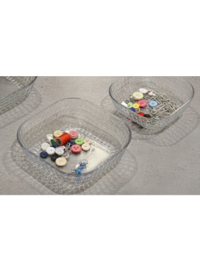 اطباق اكليريك 6قطع شفافه للوجبات الخفيفه والتسالي متعدده الاستخدمات السلطات والحلويات والمقبلات، مناسبة للاستخدام اليومي والمناسبات الخاصة - Image 3