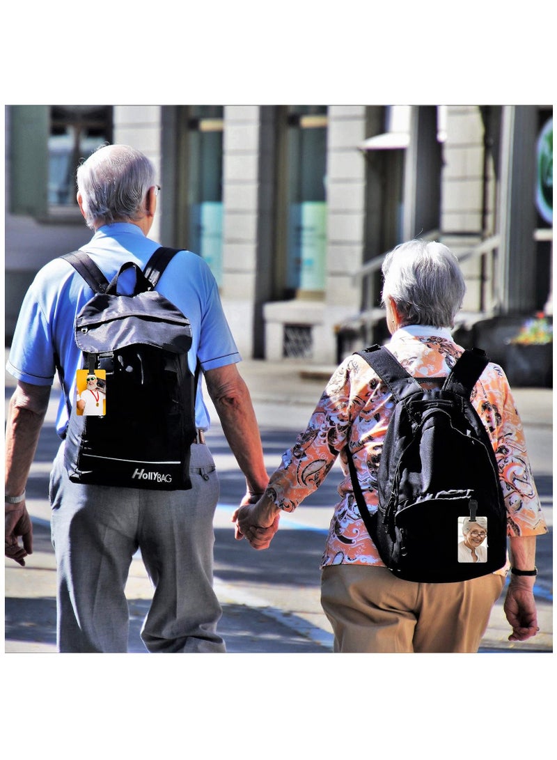 SOLARAE Sublimation Blank Luggage Tags, White Travel Bag Baggage Tags with Strap Double Sided MDF Suitcase Label Tag Slots - Image 3