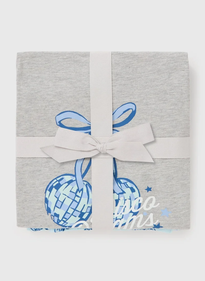 ماتلان طقم بيجامة واسعة باللون الرمادي