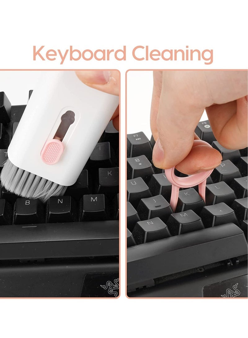 7 in 1 Airpod Pro Cleaner Kit with Spray,MMH Multi-Function Electronic Keyboard MacBook Laptop Screen Earbud Cleaner Kit Tool with Cleaning Pen Brush for iPod,Phone,Tablet,PC,Computer,Headphone Pink - Image 4