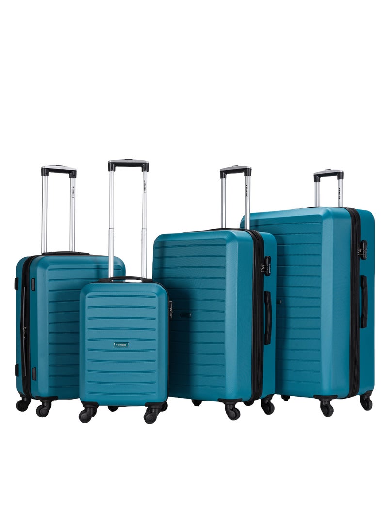 ستارجولد مجموعة حقائب سفر من 4 قطع (20/24/28/32 بوصة) - حقائب سفر صلبة من مادة ABS بسحاب قابل للتمدد، وعجلات دوارة 360 درجة، وقفل رقمي - حقيبة سفر خفيفة الوزن بعجلات - Image 1