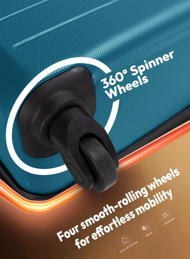 ستارجولد مجموعة حقائب سفر من 4 قطع (20/24/28/32 بوصة) - حقائب سفر صلبة من مادة ABS بسحاب قابل للتمدد، وعجلات دوارة 360 درجة، وقفل رقمي - حقيبة سفر خفيفة الوزن بعجلات - Image 3