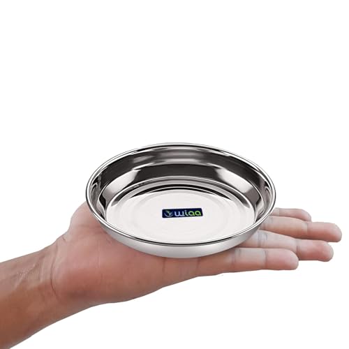 WIAA Dessert Plate, Stainless Steel Halwa Plate Mini Sweet Serving Dish | Heavy Gauge (180ml) (SET of 12) - Image 5