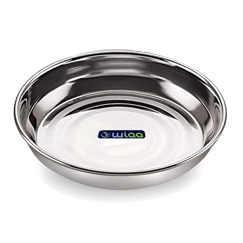WIAA Dessert Plate, Stainless Steel Halwa Plate Mini Sweet Serving Dish | Heavy Gauge (180ml) (SET of 12) - Image 2