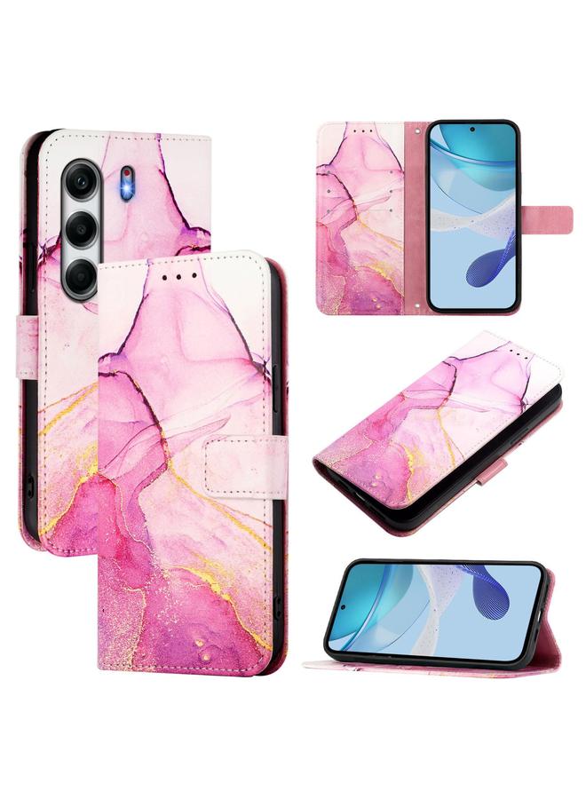 The Bros Case For Tecno Camon 40 Pro 4G PT003 Marble Pattern Flip Leather Phone Case