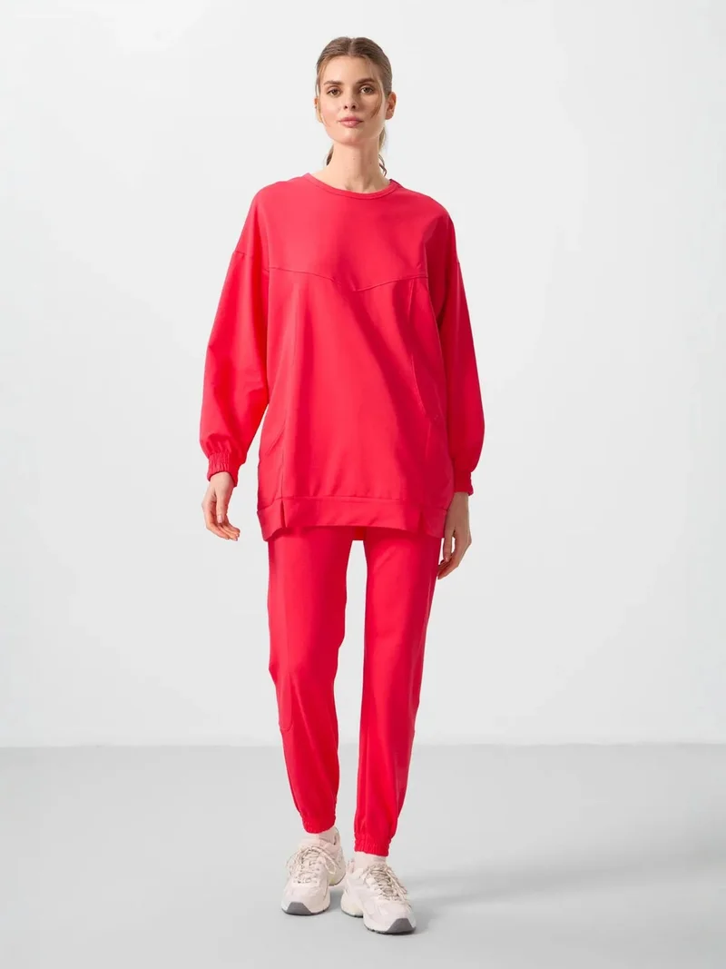 تومي لايف TOMMY Oversized Fleece Sweatshirt And Pants Set