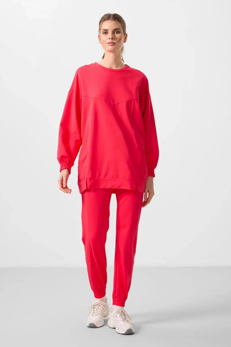 تومي لايف TOMMY Oversized Fleece Sweatshirt And Pants Set