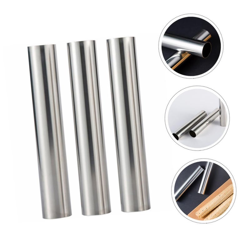 Stainless Steel Non Stick Baking Molds 3 Piece Set For Cream Rolls And Desserts Easy Clean Storage - Image 4