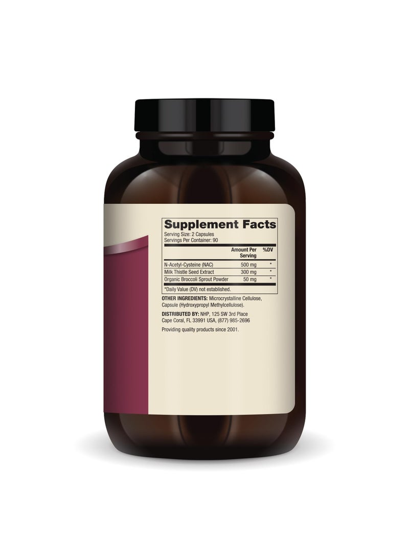 Dr. Mercola - NAC with Milk Thistle, 500 mg N-Acetyl-Cysteine Per Serving, Dietary Supplement, 180 Capsules - Image 1
