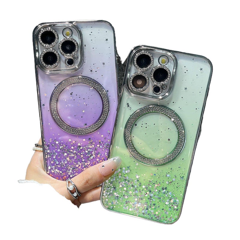 PC MagSafe Case for iPhone 15 / 15 Plus / 15 Pro / 15 Pro Max with Shockproof and Drop Protection plus Shockproof plus Anti-Fingerprint plus Strong Magnetic in Pink - Image 2