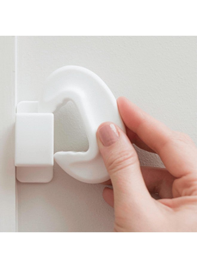 Qdos Safety Finger Slam Pinch Guard | White | Guaranteed NOT to compress or fall off like other products - Protect Fingers from Slamming Doors - Bite Proof & Choke Safe - Food Grade Material | 2 pack - Image 4