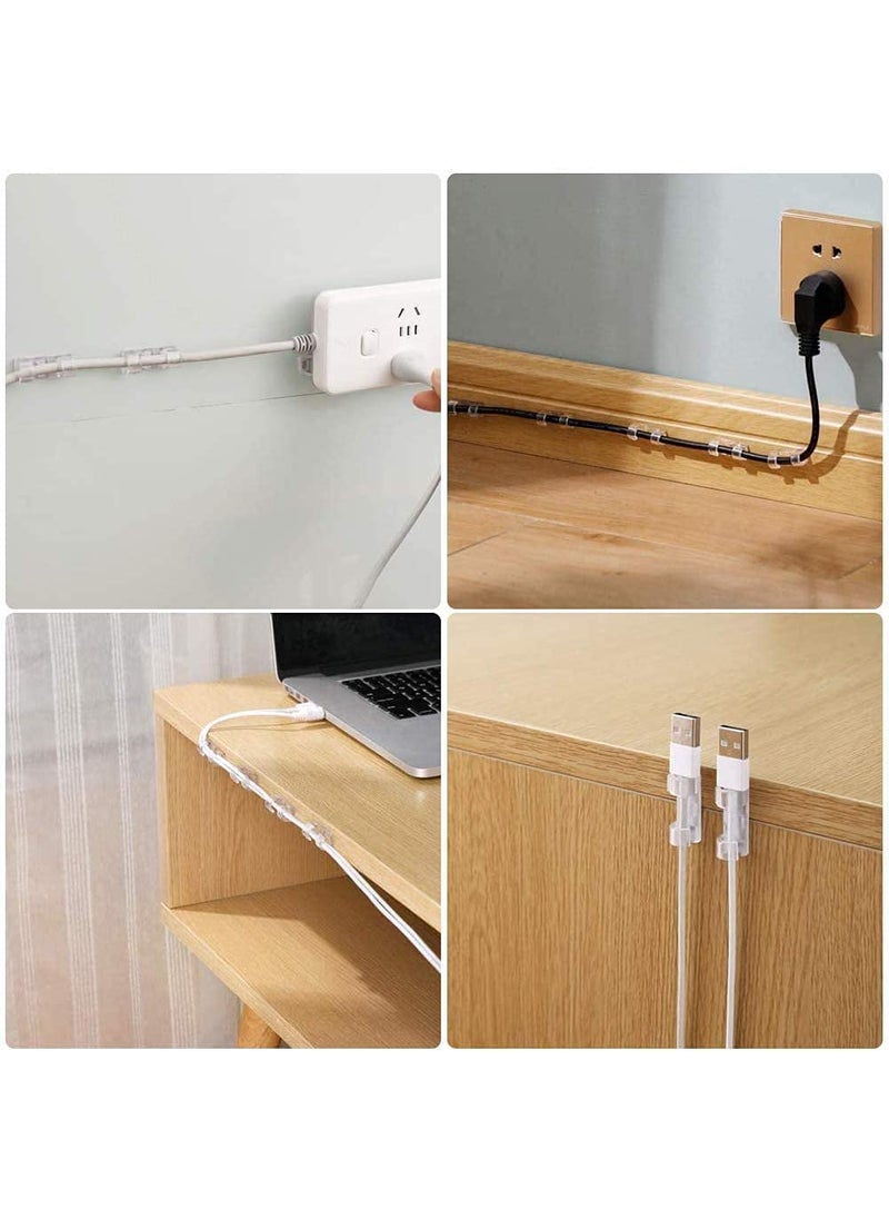 Mishti Enterprise MISHTI 16 Pcs Desktop Cable with Improved Stronger Adhesive Tape Cable Manager Wire Manager Wire Clamp Wire Clips for Cable for Wall Pack of 2  - Image 3