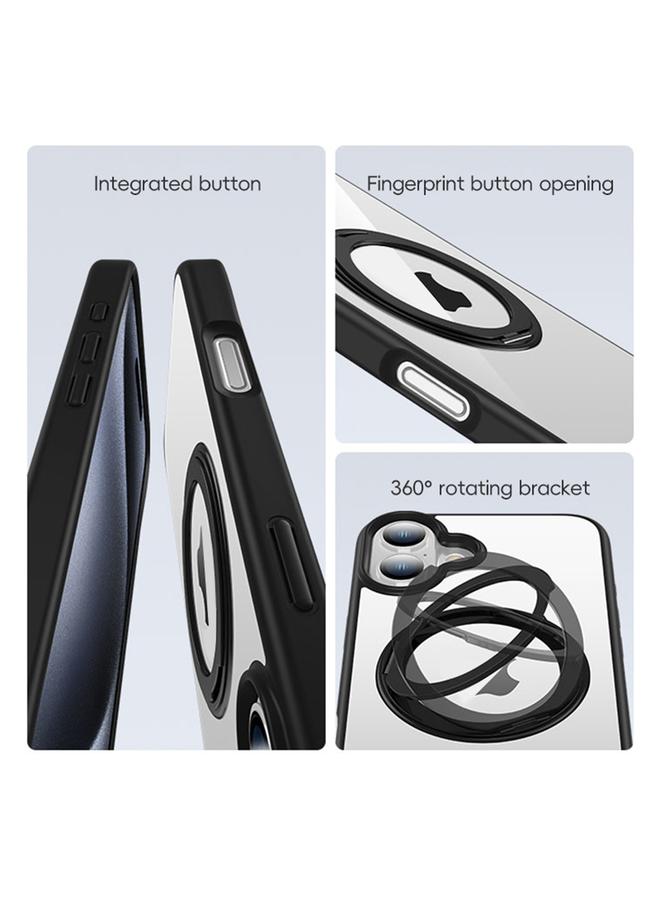 S-TOP Case For iPhone 14 Pro Max High Transparency 360 Degree Rotating Holder MagSafe Phone Case - Image 3