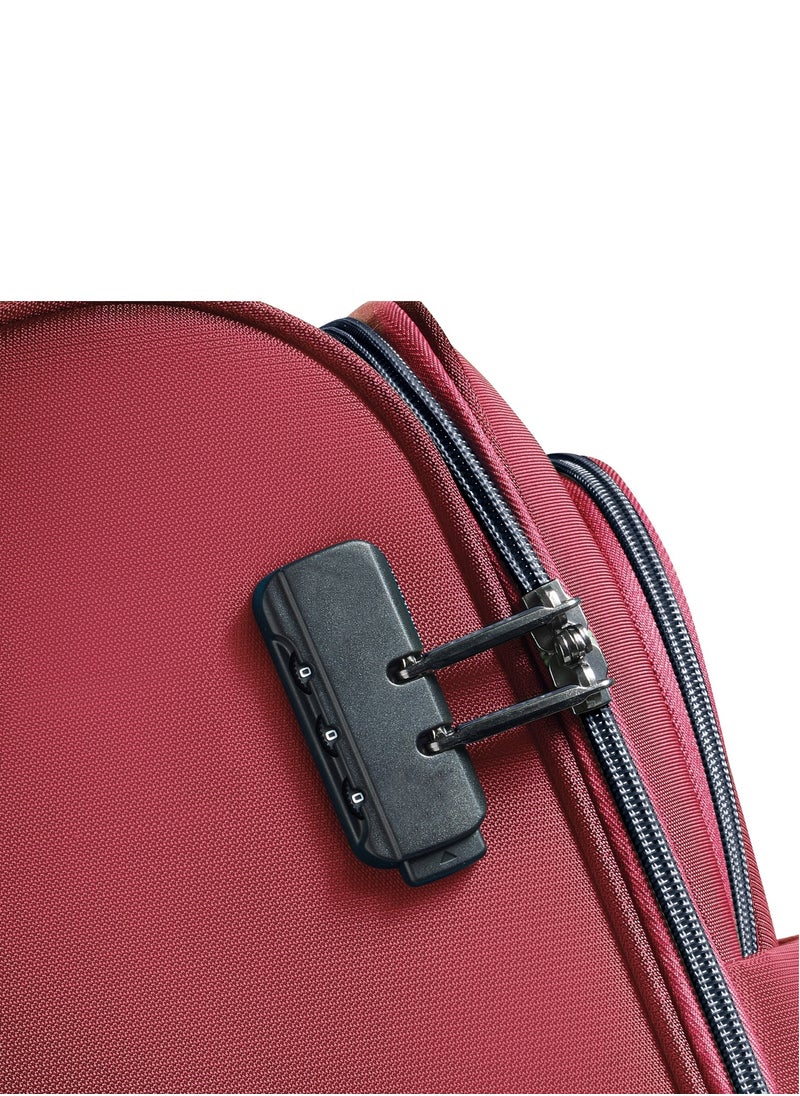 DELSEY Paris Cuzco 68cm Softcase 4 Wheel Check-In Luggage Trolley Case Red - 00390681104  - Image 5