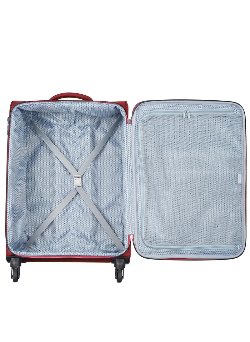 DELSEY Paris  Cuzco 68 Cm 4-Double Wheeled Softcase Check-In Luggage Trolley Case - Red  | Best Price UAE