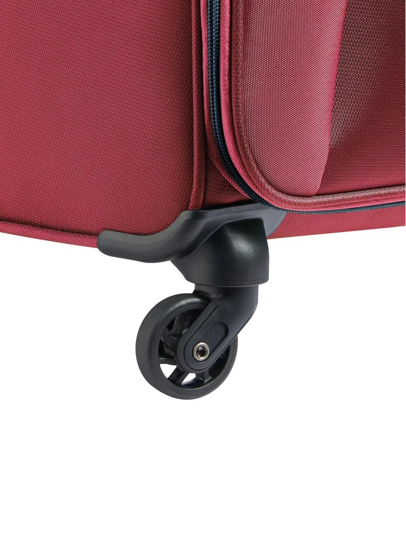 DELSEY Paris  Cuzco 68 Cm 4-Double Wheeled Softcase Check-In Luggage Trolley Case - Red  | Best Price UAE