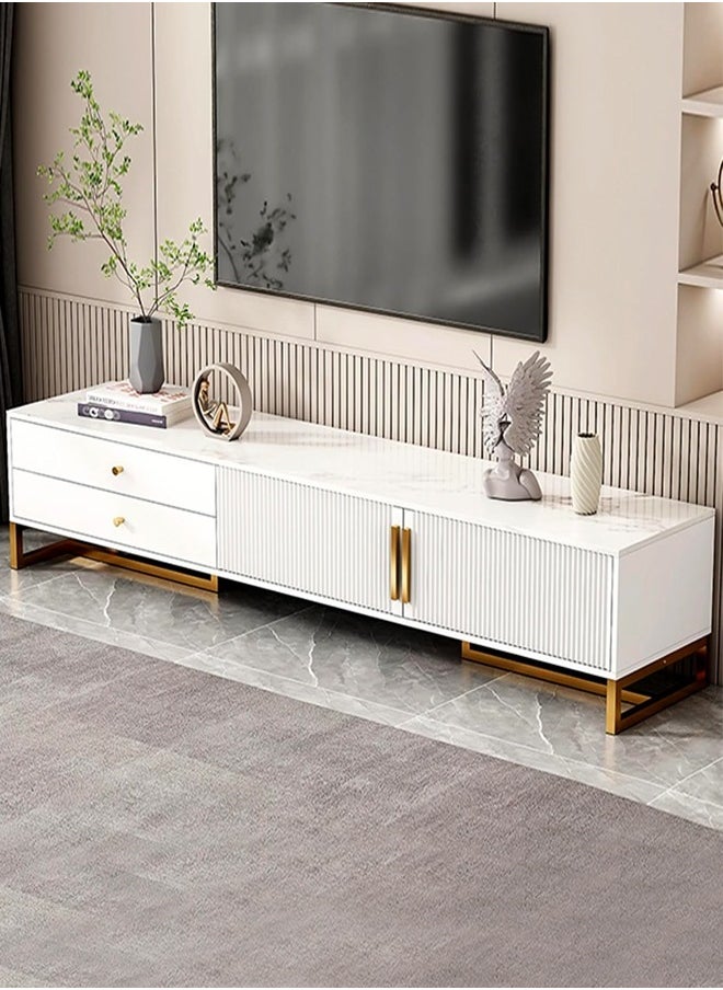 fashionhome - Modern Wood TV Stand, TV Entertainment Center with Drawer and Shelf Storage - Versatile Cabinet Table for Living Room, Media Console with Ample Storage Space, Modern Design TV Unit 120x30x40 CM - Image 1