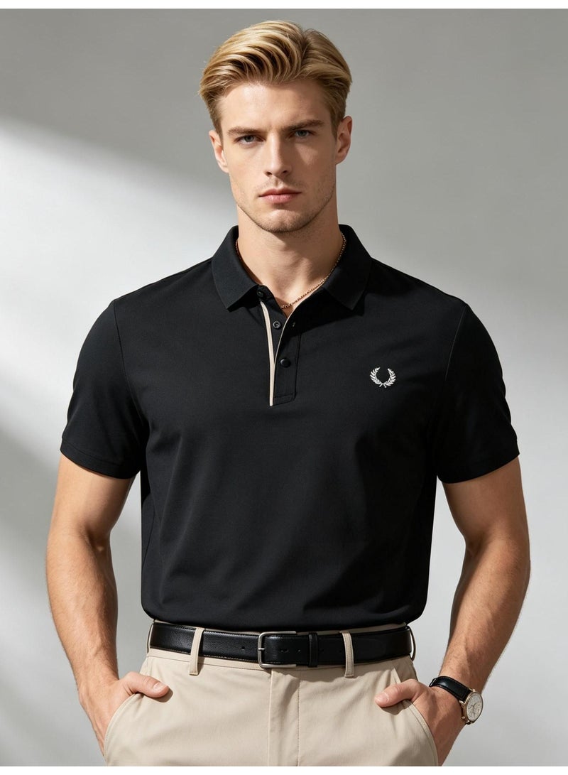 FRED PERRY ice silk Polo shirt for men and women in summer, light and breathable lapels, short sleeves, business and leisure, quick-drying semi-sleeve tops. - Image 1