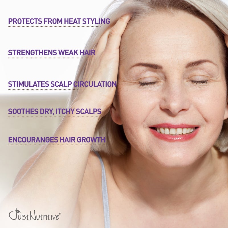 Just Nutritive Adult Women's Hair Treatment Oil, Nourishing and Strengthening, 4 oz, Liquid, SLS and Chemical Free, Ideal for Thinning Hair and Hair Loss Regrowth - Image 3