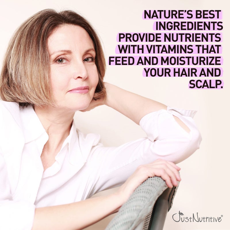 Just Nutritive Adult Women's Hair Treatment Oil, Nourishing and Strengthening, 4 oz, Liquid, SLS and Chemical Free, Ideal for Thinning Hair and Hair Loss Regrowth - Image 5