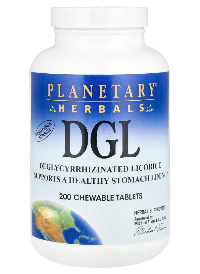 PLANETARY HERBALS DGL 200 Chewable Tablets 