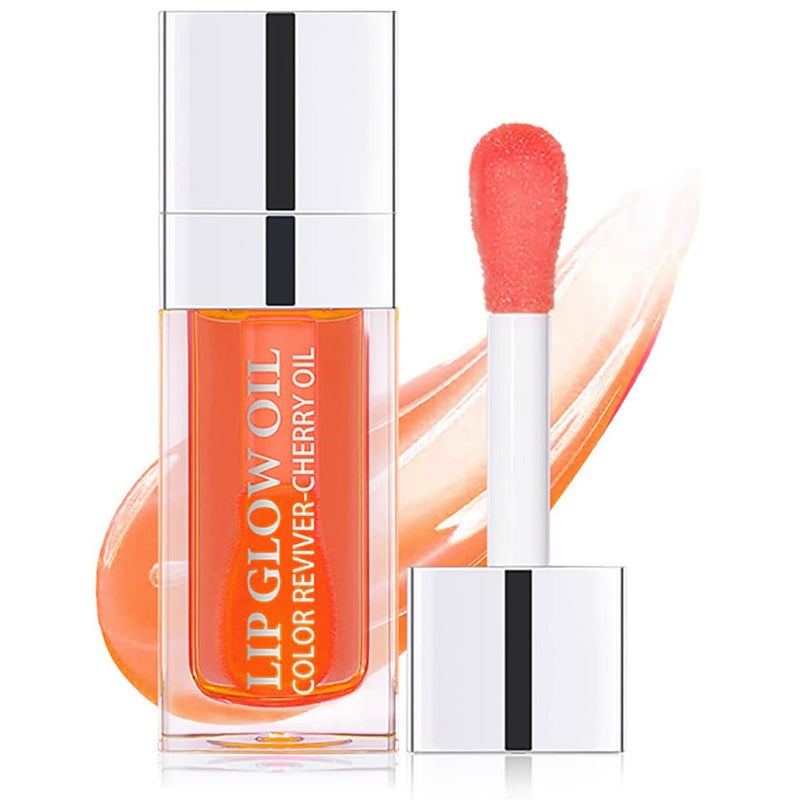 Lip Oil Hydrating Tinted Lip Balm Plump Lip Gloss Lip Care Transparent Toot Lip Oil Tinted 004 Coral Orange