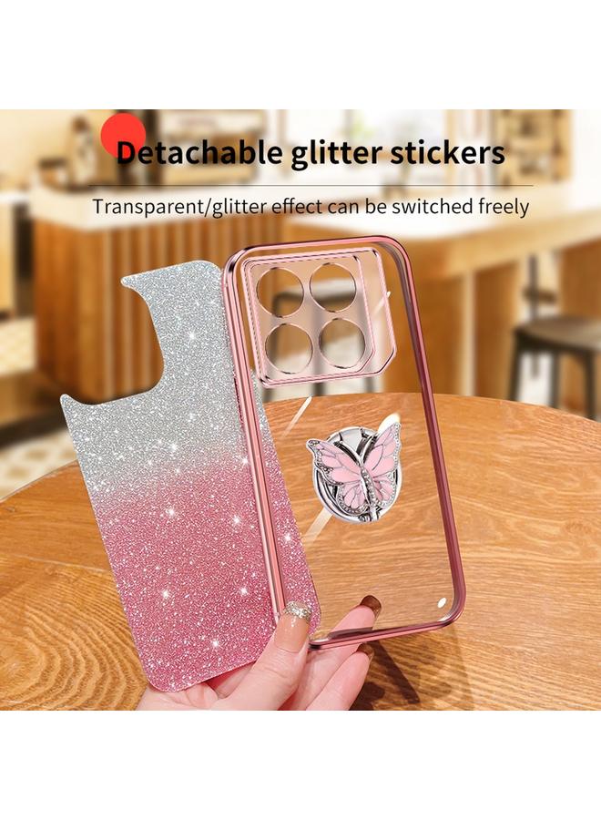 Zaboon Case For Infinix GT 20 Pro Plated Gradient Glitter Butterfly Holder TPU Phone Case - Image 4