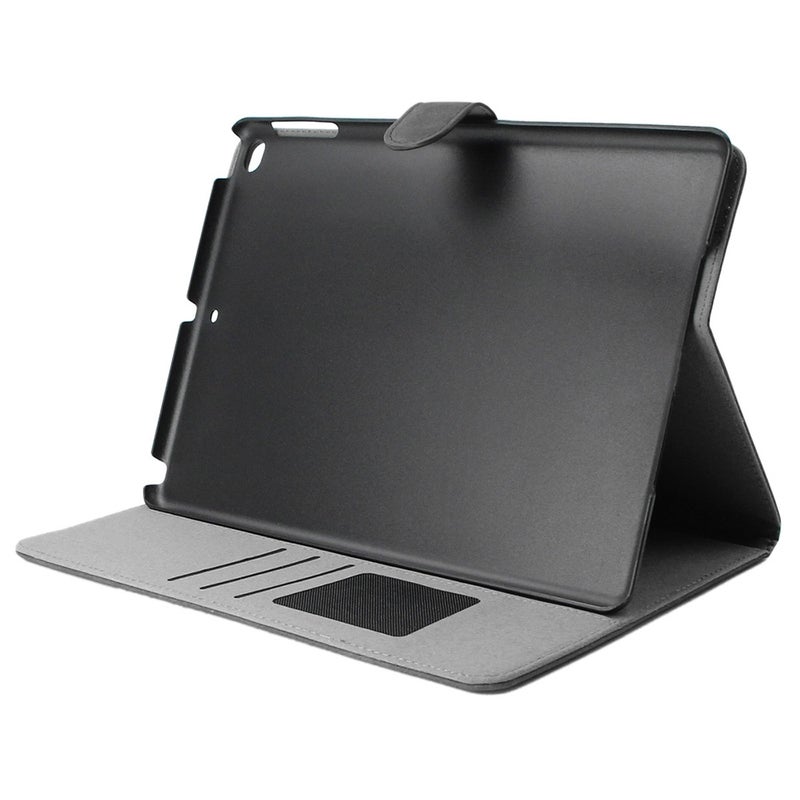 ENKAY For Ipad 9.7 (2018) & Ipad 9.7 (2017) / Ipad Air / Ipad Air 2 Universal Retro Velvet Pu + Plastic Bottom Case Horizontal Flip Leather Case With Holder & Card Slots & Sleep / Wake-Up Function(Black) - Image 5