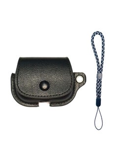 Case Cover For AirPods 3 Backpack Style PU Leather Earphone Protective Case with Lanyard Black
