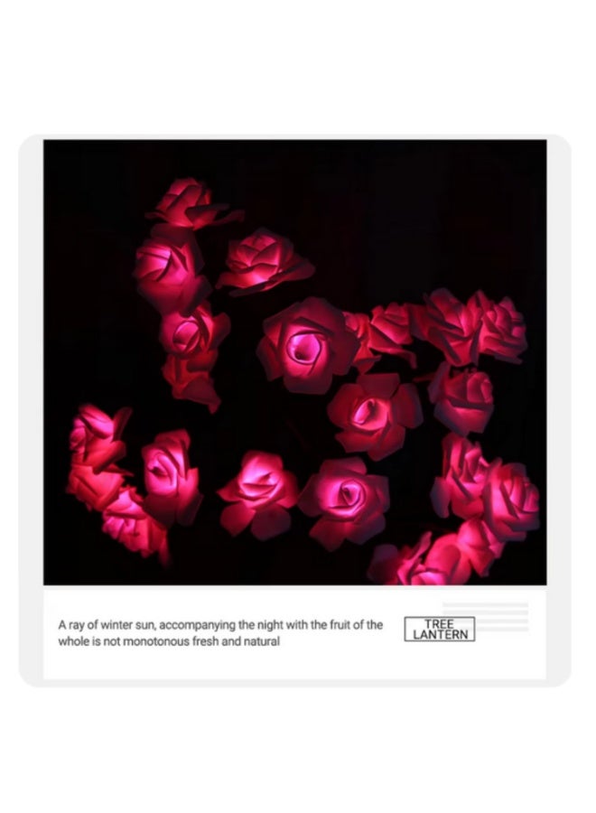 مصباح طاولة على شكل شجرة ورد مزود بـ 24 مصباح LED، يعمل عبر USB، زهرة صناعية، إضاءة ليلية لغرفة النوم وغرفة المعيشة والحفلات وحفلات الزفاف وديكور عيد الحب (بنفسجي) - Image 3
