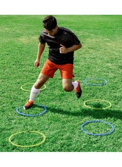 SportQ 6 Pcs Football Agility Training Rings for Coaches, Speed and Agility Training Equipment, Speed and Agility Training Equipment, Football Hoops, Sports Equipment, Plastic, Multicolor  - Image 3