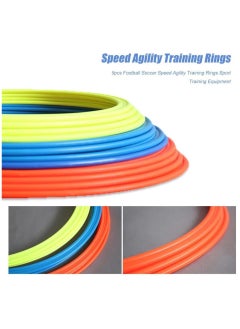 SportQ 6 Pcs Football Agility Training Rings for Coaches, Speed and Agility Training Equipment, Speed and Agility Training Equipment, Football Hoops, Sports Equipment, Plastic, Multicolor  - Image 5