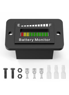 Exceed Battery Indicator Meter, LED Battery Voltage Display, Golf Cart Battery Capacity Indicator, Waterproof Battery Monitor, Lithium Battery Acid Battery Gauge Meter for Most Cars  - Image 1