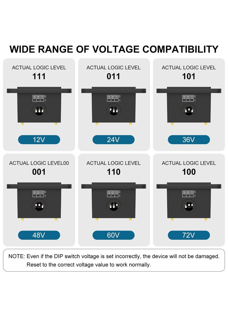 Exceed - Battery Indicator Meter, LED Battery Voltage Display, Golf Cart Battery Capacity Indicator, Waterproof Battery Monitor, Lithium Battery Acid Battery Gauge Meter for Most Cars - Image 1