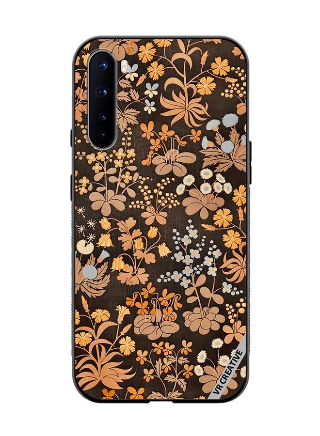 VR CREATIVE Protective Case Cover For OnePlus Nord Brownie Flower Design Multicolour - Image 1