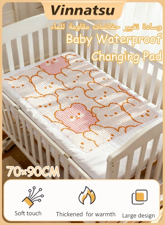Vinnatsu Baby Waterproof Changing Pad Liners Waterproof and Anti-slip Bed sheet  - Quilted Thicker Ultra Soft Changing Table Cover Liners for Baby Toddler Children Pet and Adults - Durable & Easy to Clean -  70×90 CM - Image 1