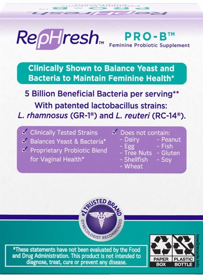 Rephresh RepHresh Pro-B Probiotic Supplement for Women, 30 Oral Capsules  - Image 2