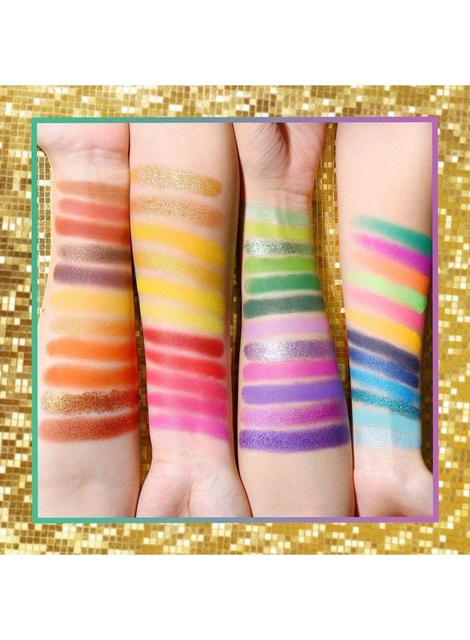 Ucanbe لوحة مكياج ظلال العيون إكزوتيك فليفرز - 48 لون عالي الصبغة - ظلال عيون قوس قزح غير لامعة ولامعة ولامعة، مجموعة هدايا مكياج - Image 3