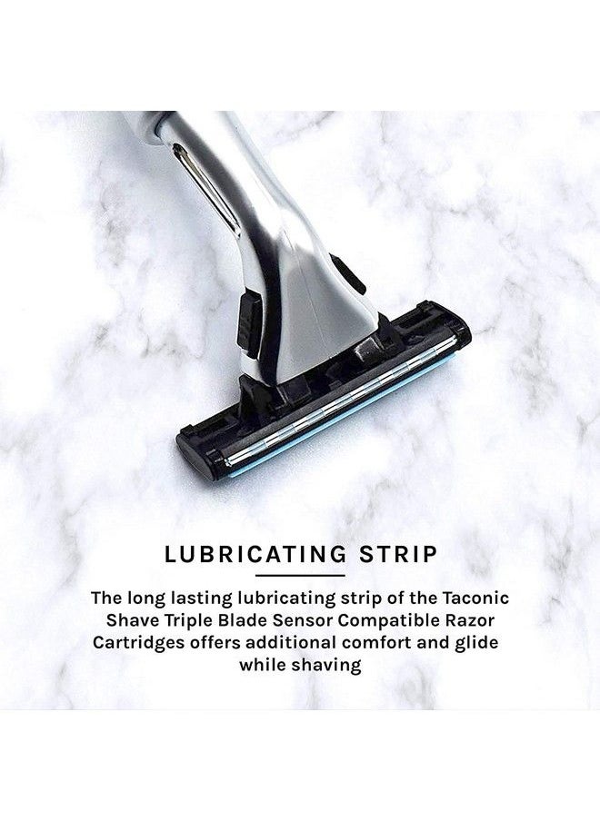 taconic shave - Heavyweight Triple Blade Razor Compatible With Gillette Sensor And Sensor Excel Refill Cartridges Includes 1 Preloaded Blade - Image 1