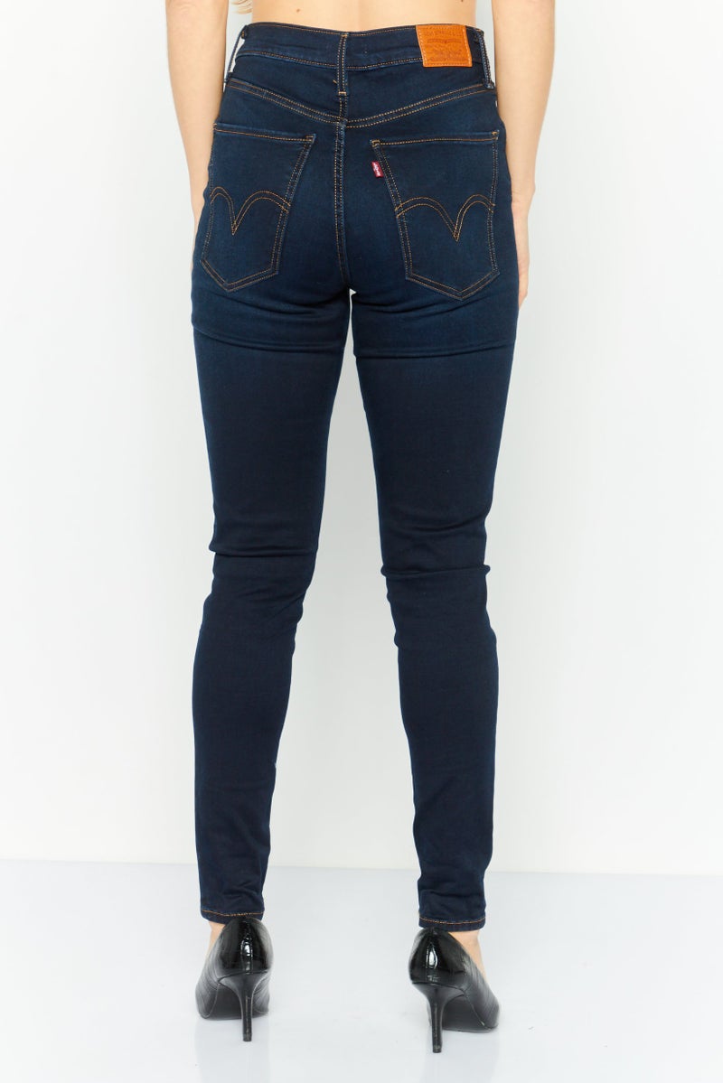 Levi's جينز دنيم ضيق للنساء، أزرق داكن - Image 2