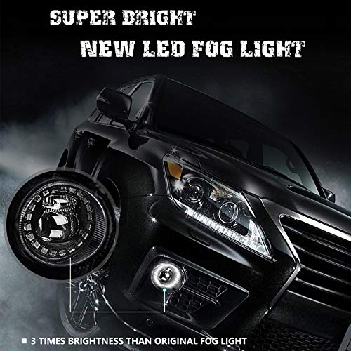 AUDEXEN LED Fog Lights with DRL Compatible with Camry Highlander Corolla Prius, Passenger and Driver Side Led Fog Lamps Compatible with Lexus GS IS LX RX ES CT - Image 5