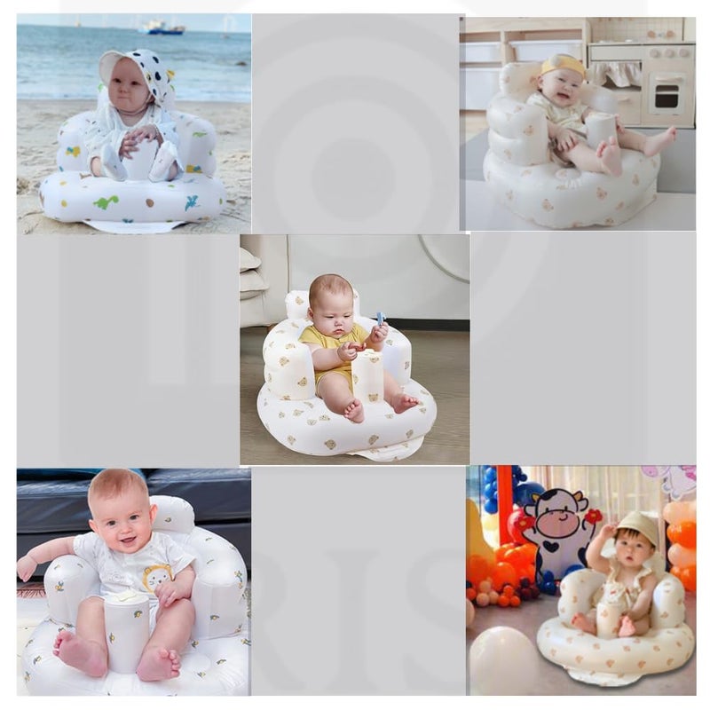 PRISO Baby Inflatable Seat for Infant Support, Toddler Babies 3 Months Chair for Sitting Up, Home, Travel, Garden and Outdoor Camping Use. (Multicolor) - Image 5