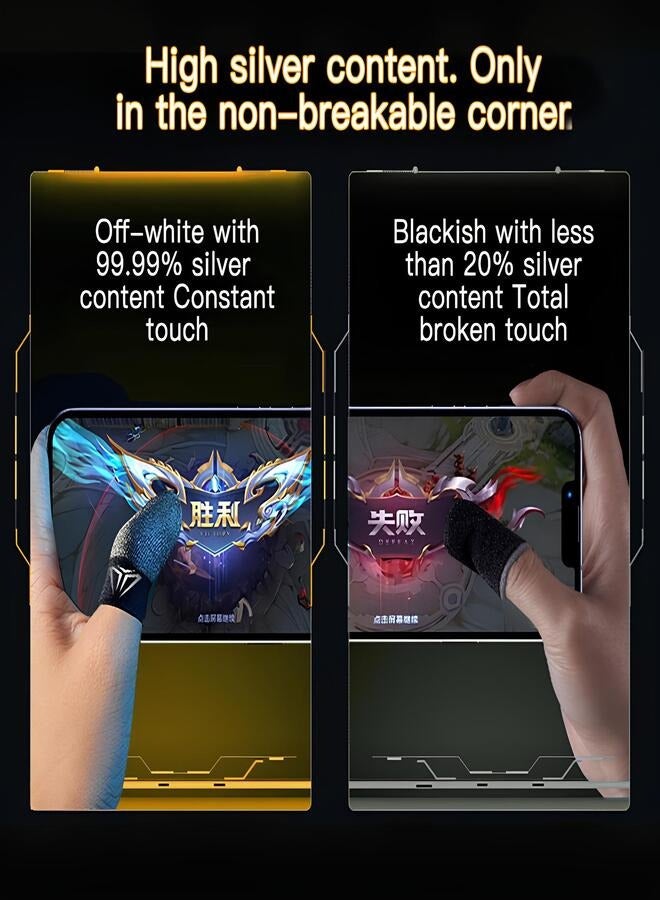 2 Pair Finger Sleeves For Gaming Thumb Finger Sleeves For Game Pubg Mobile Anti Slip Finger Gloves With Box Games Accessories