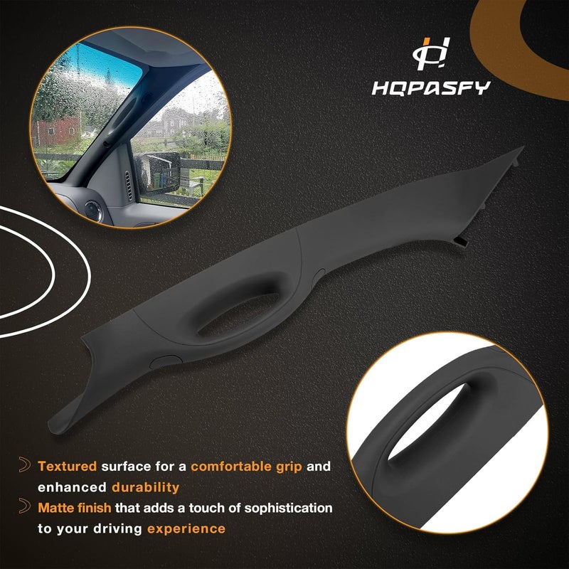HQPASFY A Pillar Interior Trim Handle Driver Side Black LH Replacement for Ford F150 and Lincoln Mark LT - Image 4