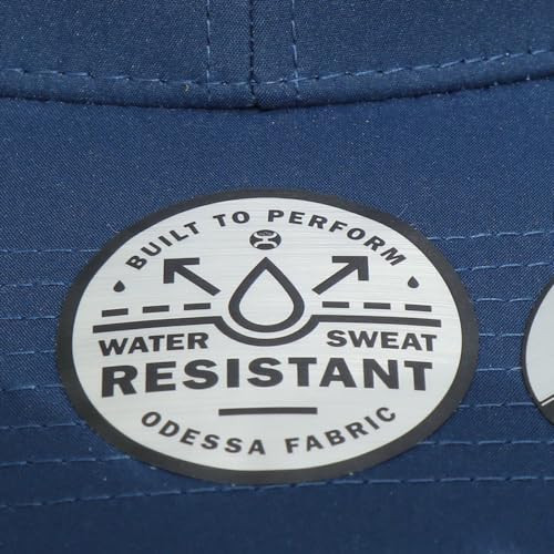 HOOEY O Classic 6-Panel Adjustable Trucker Hat w/Logo (Navy/White) - Image 3