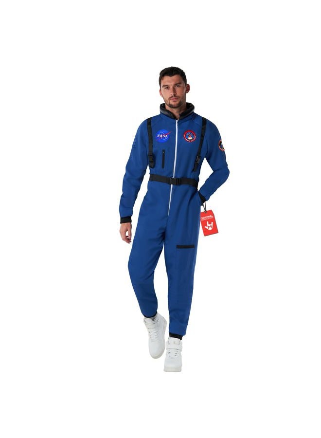 MORPH Astronaut Costume Adult, Space Suit Men, Mens Halloween Costume Astronaut Suits, Nasa Costumes Adult, Blue, XL - Image 2
