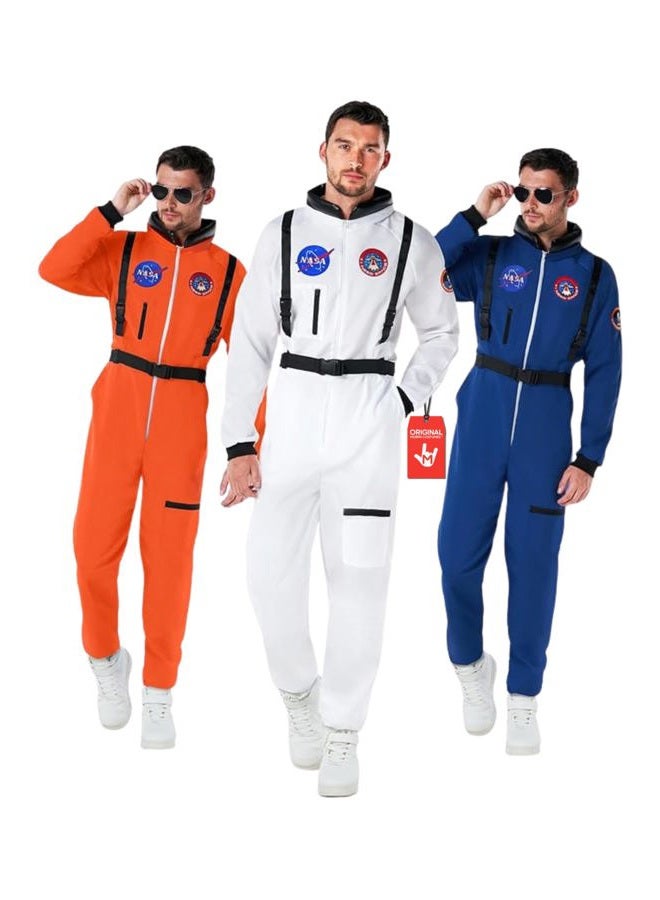 MORPH Astronaut Costume Adult, Space Suit Men, Mens Halloween Costume Astronaut Suits, Nasa Costumes Adult, Blue, XL - Image 1