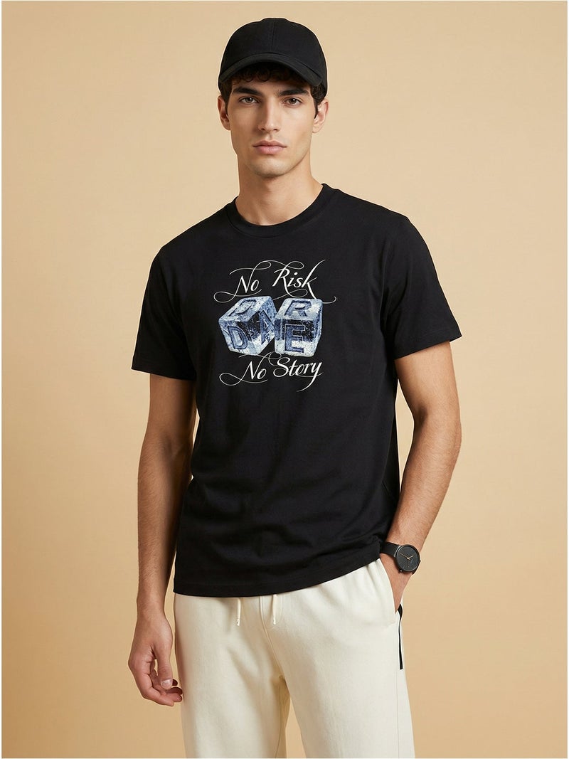 نوبيرو Nobero Regular Fit Printed T-shirt for Men - Image 1