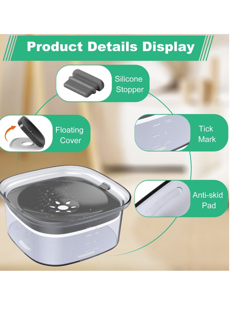 KASTWAVE Large Capacity Dog Water Bowl No Spill Water Bowl for Dogs Dog Food Water Bowl Slow Water Feeder Suitable for Vehicle Carried Travel Drinking Water Bowl for Dogs Cats - Image 3