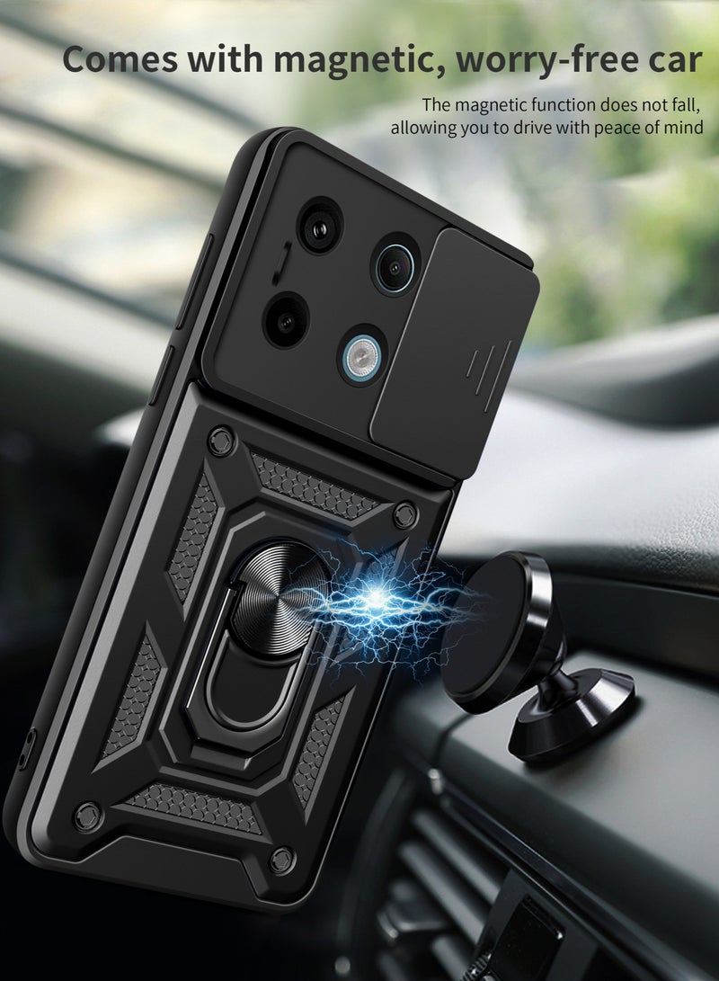 General Suitable for Xiaomi Redmi Note 13 13 Pro Push Window Mobile Phone Case Magnetic Stand Two in One Protective Case  - Image 3